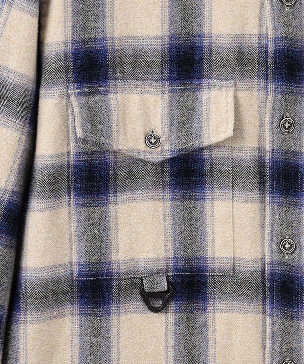 JOSEPH ABBOUD MOUNTAIN 【大人の山シャツ】メランジチェックシャツ アイボリー系4