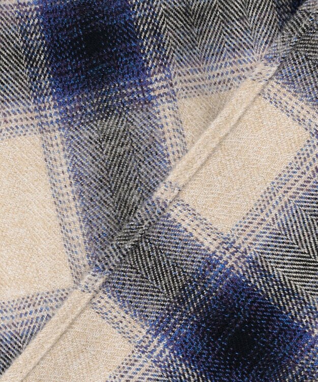 JOSEPH ABBOUD MOUNTAIN 【大人の山シャツ】メランジチェックシャツ アイボリー系4