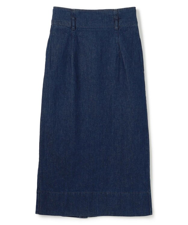 BEIGE， 【洗える・Oggi ８月号掲載】NAVIGLIO / ベルト付きハイウエストデニムスカート Indigo