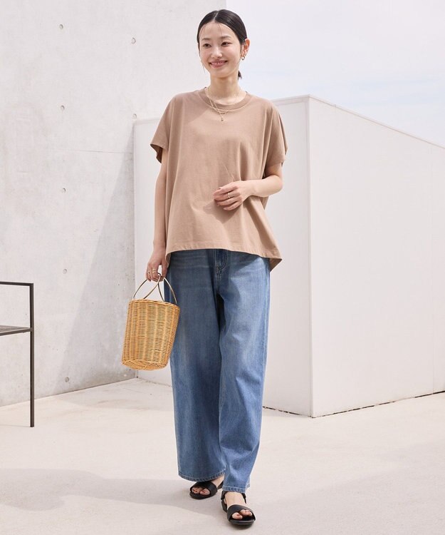 AMERICAN HOLIC フレンチスリーブ後切替プルオーバー Beige