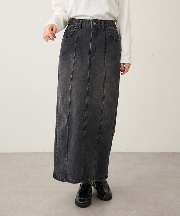 CRAFT STANDARD BOUTIQUE 裏起毛デニムスカート Black