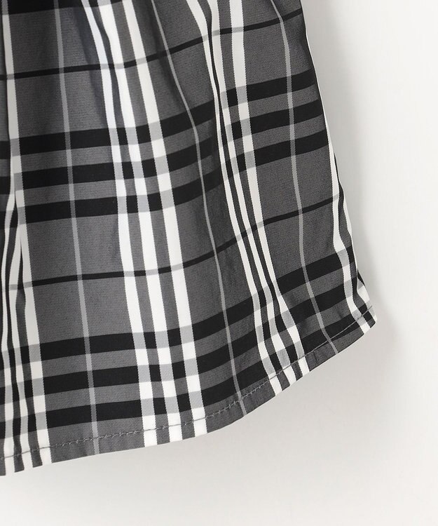 組曲 KIDS 【100㎝】チェックタフタドッキング ワンピース モノトーン系