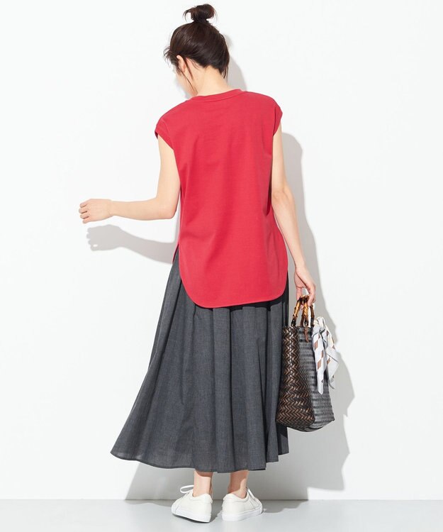 ANY 【抗菌・防臭】プレミアムベーシックノースリーブ Tシャツ チェリー