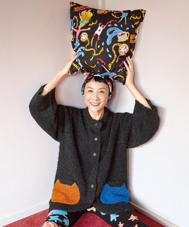 tsumori chisato SLEEP ツモリチサト カーディガン あったか 長袖 9分袖 ルームウェア レディース UTW556 /ワコール ブラック