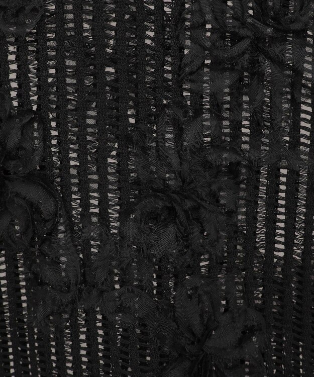 Green Parks テープ刺繍レースベスト Black