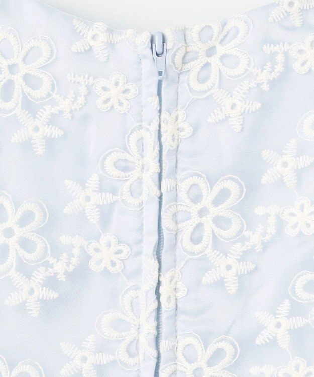 組曲 KIDS 【110-140㎝】ブルーミングフラワー ドレス サックスブルー