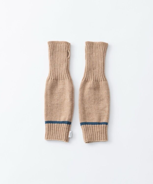 TRICOTE LINE RIB ARM WARMERS／ラインリブアームウォーマー 87BROWN
