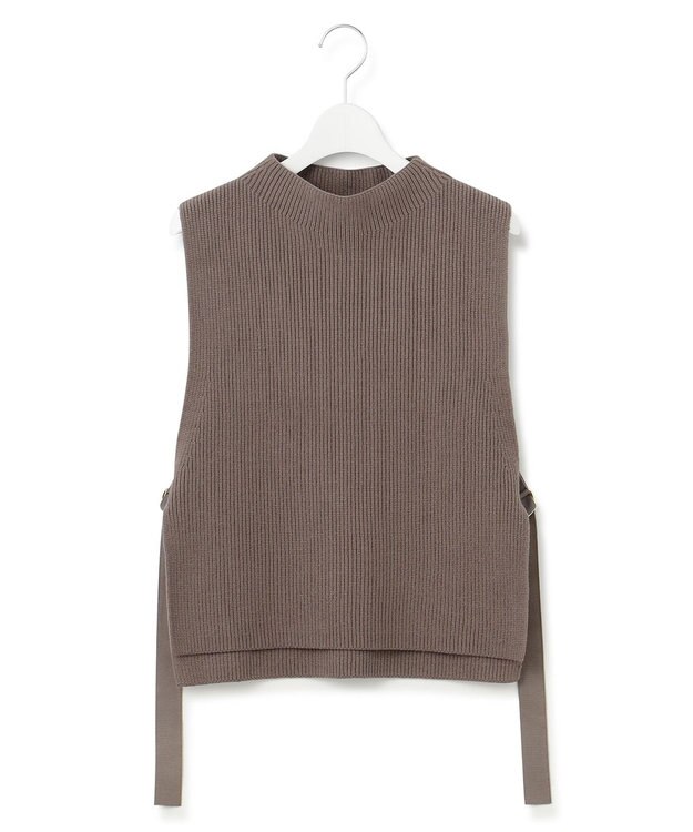 23区 S 【洗える】コットンリリー ニットベスト ブラウン系