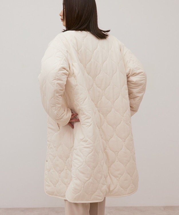 AMERICAN HOLIC あったかリバーシブルキルティングコート Off White