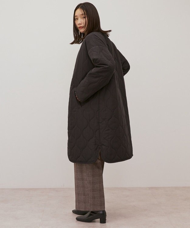 AMERICAN HOLIC あったかリバーシブルキルティングコート Black