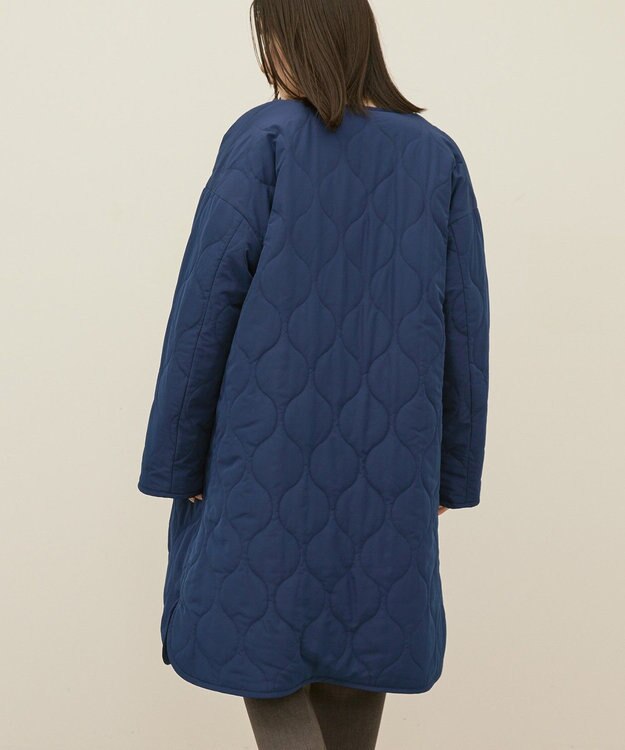 AMERICAN HOLIC あったかリバーシブルキルティングコート Navy