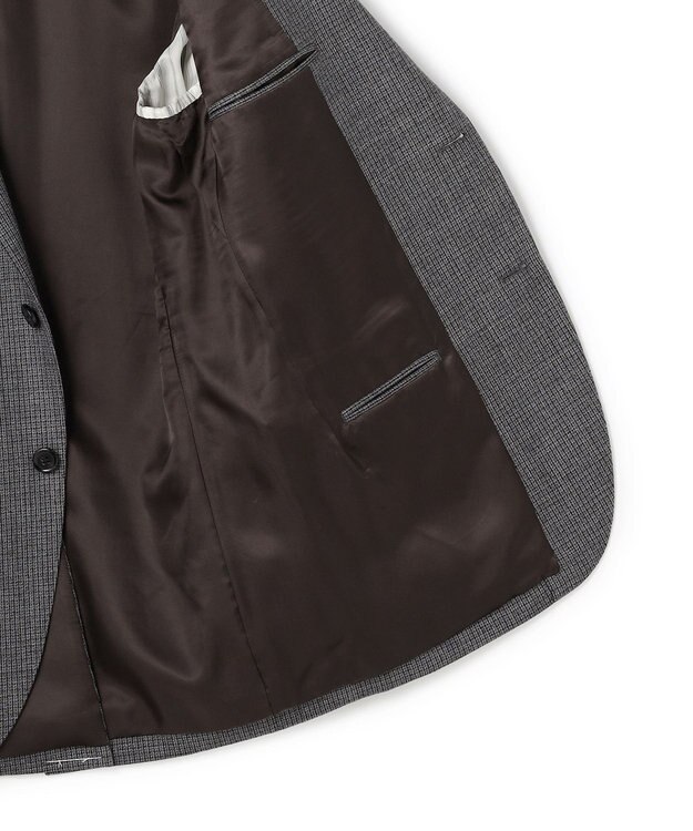 J.PRESS MEN 【定番 / セットアップ対応】マナードシルクホームスパン ガンクラブチェック ジャケット ライトグレー系3