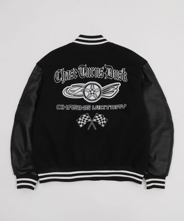 WEGO 【ユニセックス着用ITEM】メルトンワッペンスタジャン ブラック