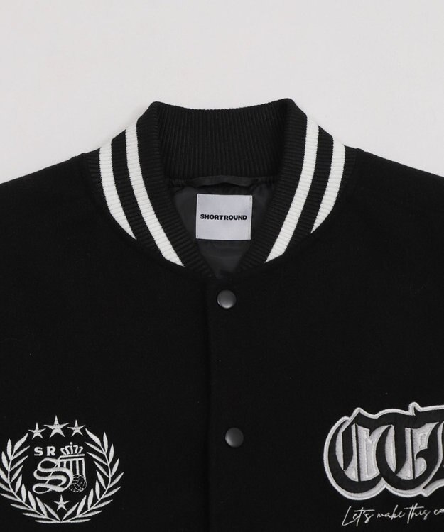 WEGO 【ユニセックス着用ITEM】メルトンワッペンスタジャン ブラック