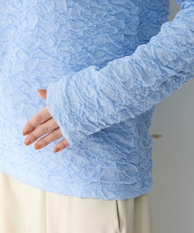 Green Parks 表面感ポコポコプルオーバー Sax