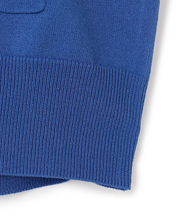 BEIGE， 【洗える】VALOIS / ジョーゼットトリム半袖カーディガン Blue