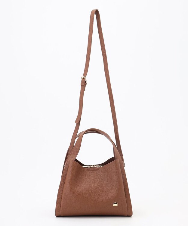 LA BAGAGERIE ソフトシュリンク2WAYハンドバッグ small チョコ
