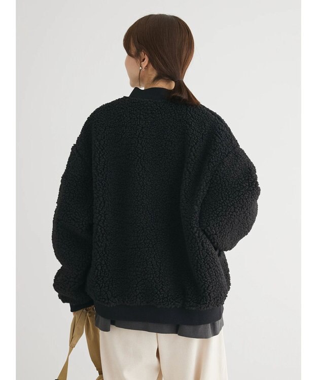 Green Parks ・Ｄｏｕｂｌｅ　Ｆｌａｇｓ　　ボアブルゾン Black