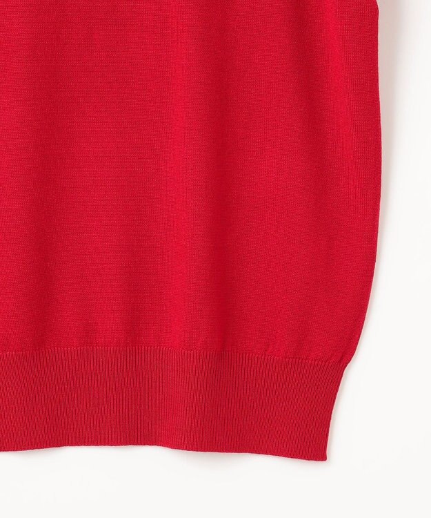 23区GOLF 【MEN】【ウォッシャブル】ウールブレンド ロゴニット レッド系