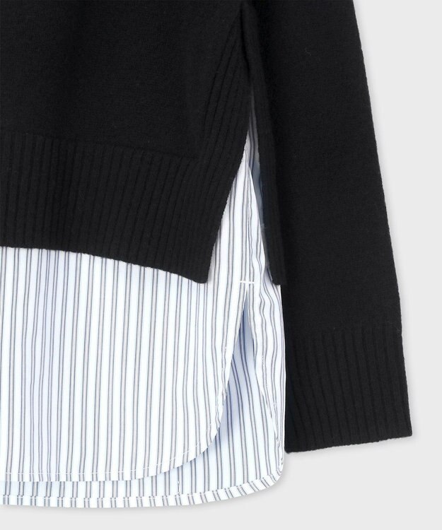 Paul Smith シャツコンビ Vネックニット ブラック