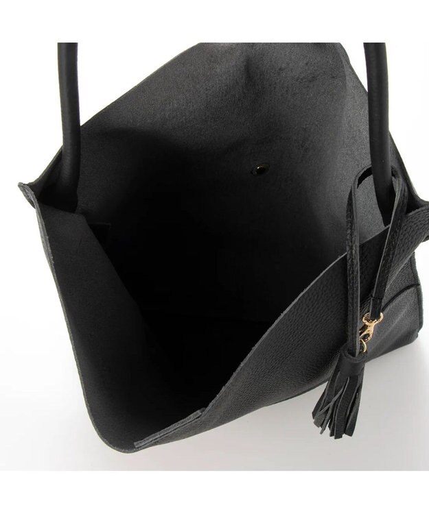 UNBILLION perche / カウレザー裏無し1本手トート ブラック