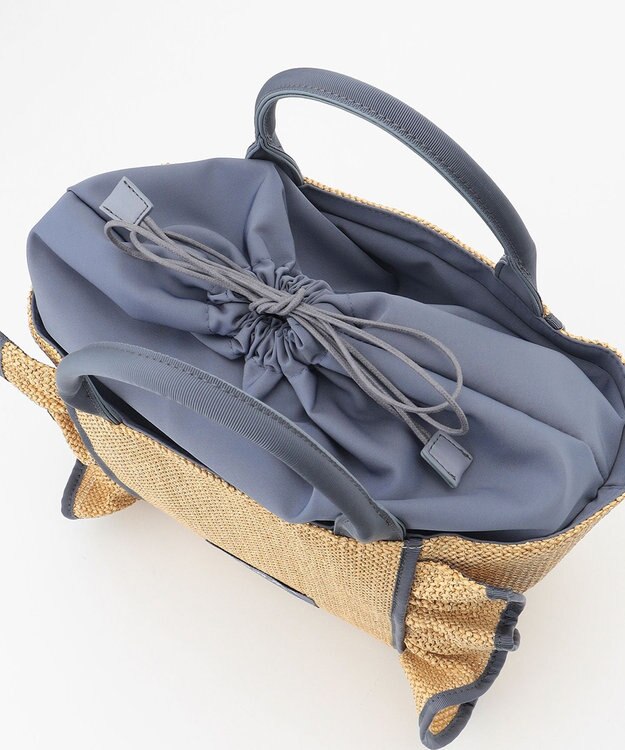 TOCCA TRIM WAVES BASKET かごバッグ スカイブルー系
