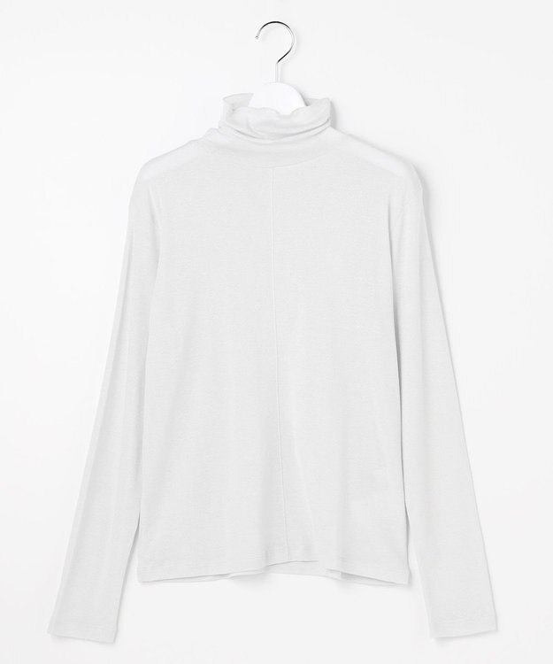 J.PRESS LADIES S タートルジャージー カットソー シルバーラメ系