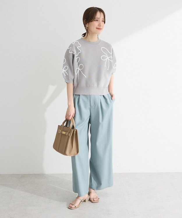 Green Parks ・ＥＬＥＮＣＡＲＥ　ＤＵＥ　サイドベルトタックパンツ Light Beige