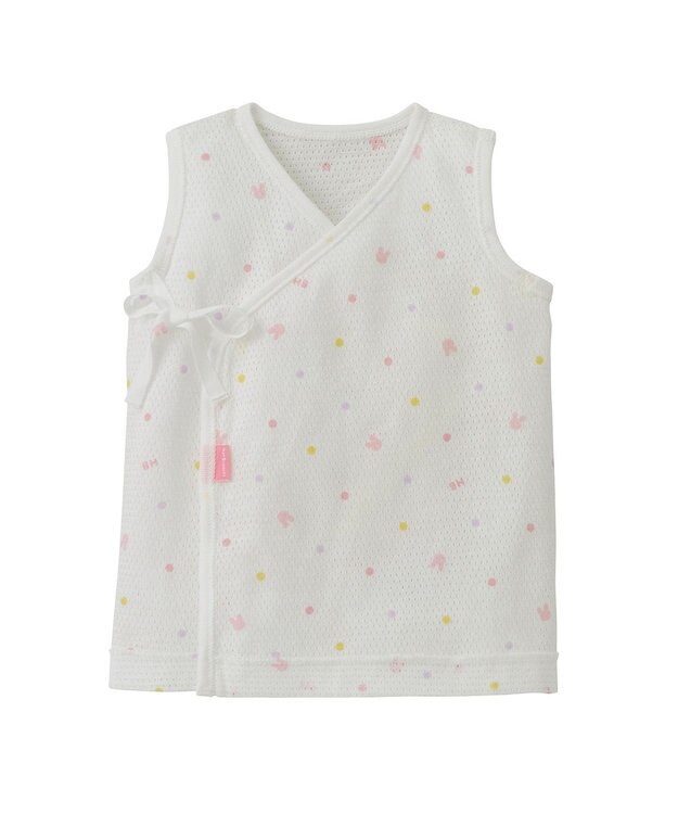 MIKI HOUSE HOT BISCUITS メッシュ短肌着2枚セット ピンク