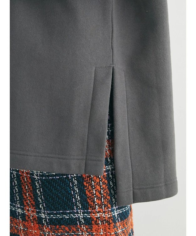 Green Parks Ｂｒｕｓｈｅｄ　タートル裏起毛チュニック Gray