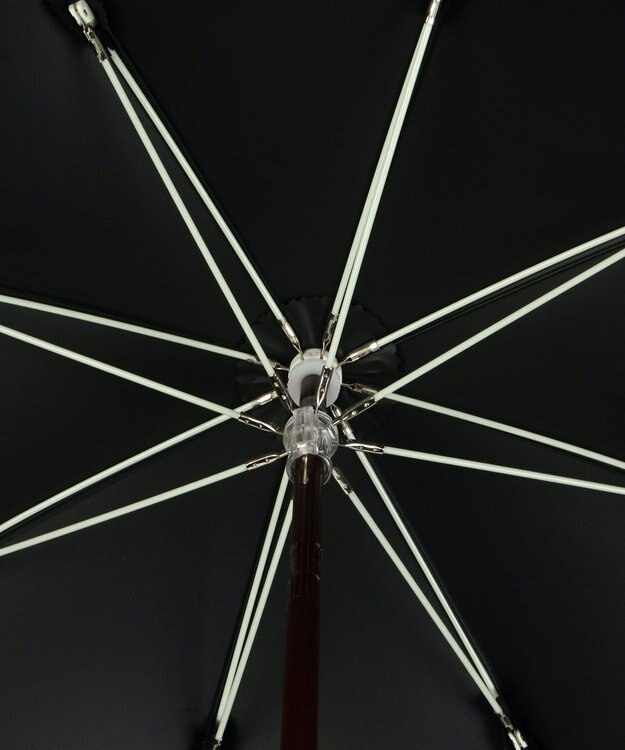 MOONBAT 【遮光/晴雨兼用日傘】POLO RALPH LAUREN(ポロ ラルフローレン) エンブフリル 長傘 遮熱 UV ブラック