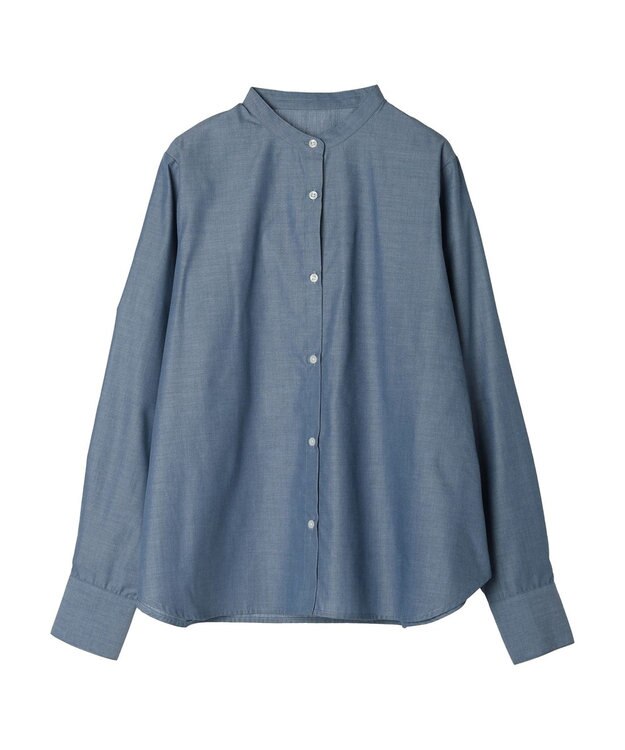 earth music&ecology ２ｗａｙ刺繍衿ブラウス Blue