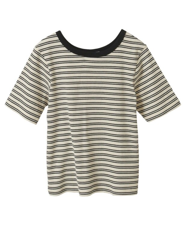 AMERICAN HOLIC リブ　５分袖トップス Pink