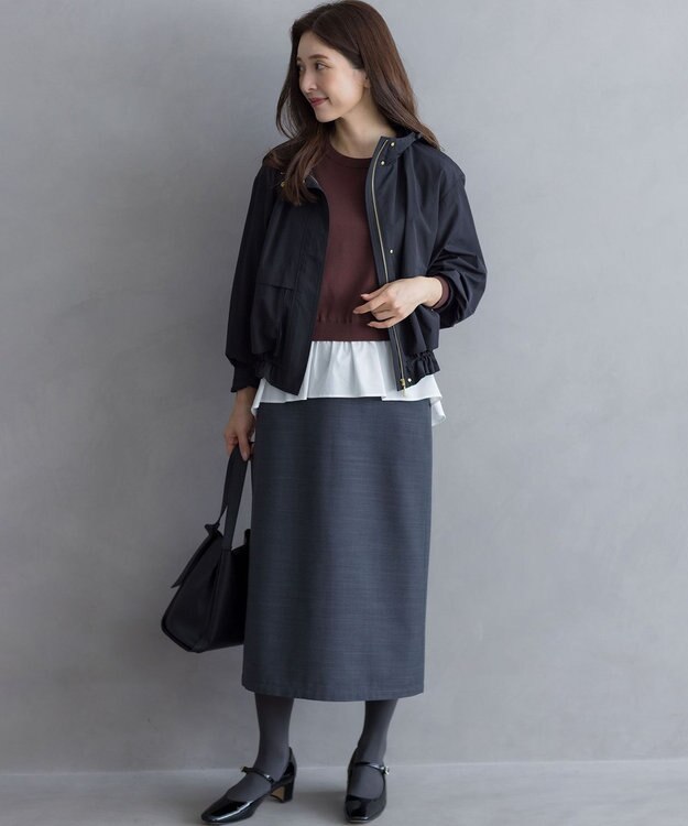 組曲 サスナロータイト スカート チャコールグレー系