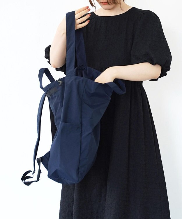 NIZYU KANO ポケッタブル 3wayリュック ダークネイビー