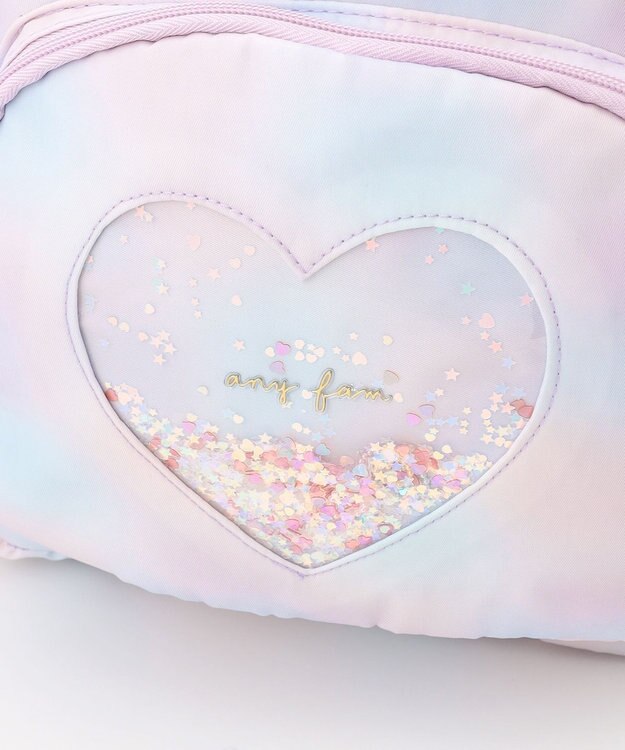 ANY KIDS 【A4サイズ収納可能】リボン×ハートリュック オーロラ