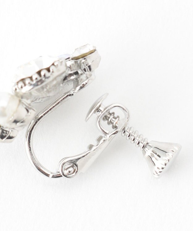 ANY SIS 【美人百花7月号掲載】ドロップストーン イヤリング シルバー