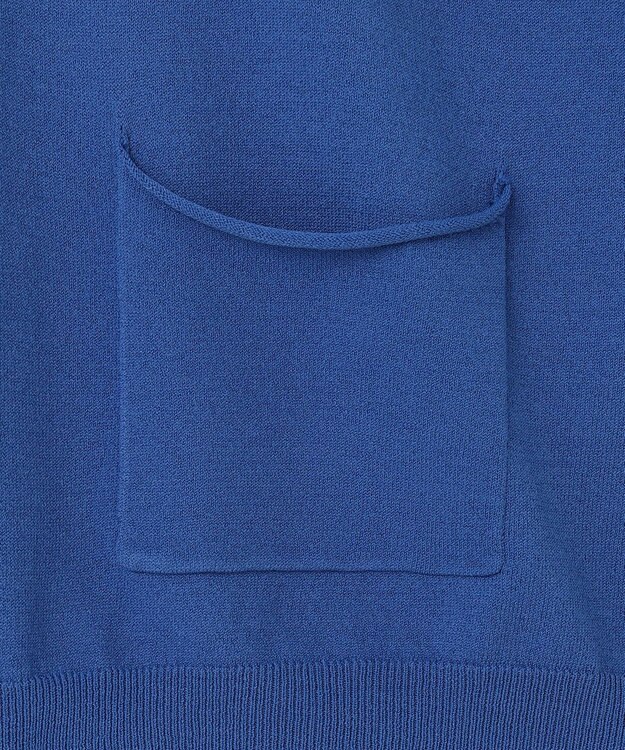 BEIGE， 【洗える】VALOIS / ジョーゼットトリム半袖カーディガン Blue