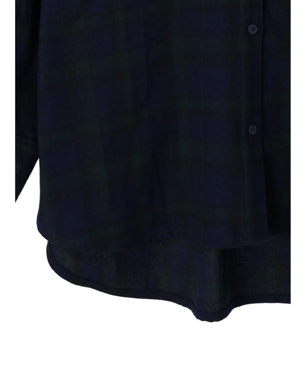 Green Parks ネルチェックシャツ Black Watch Green