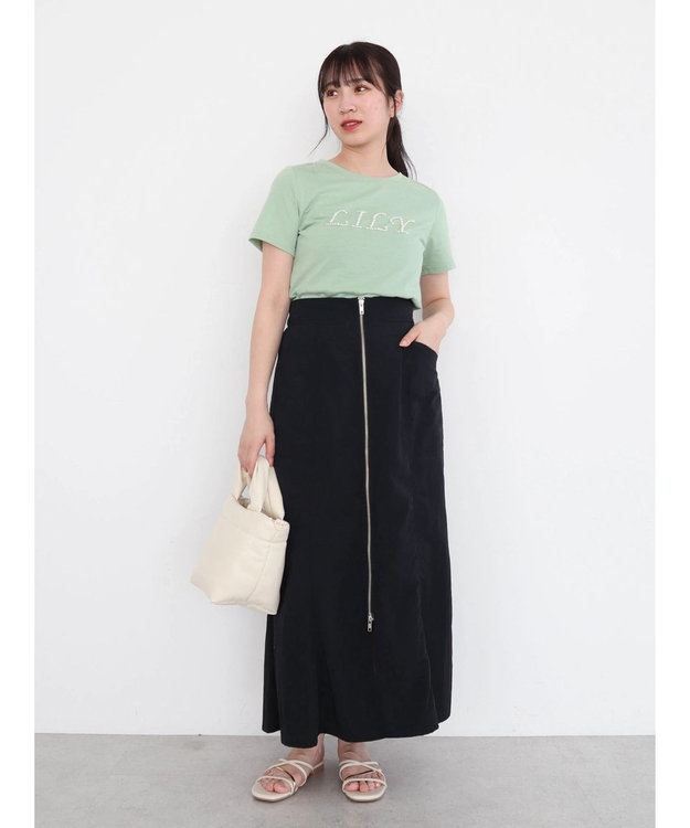 Green Parks ・ＥＬＥＮＣＡＲＥ　ＤＵＥ　Ｗ－ＺＩＰ　マーメイドスカート Black