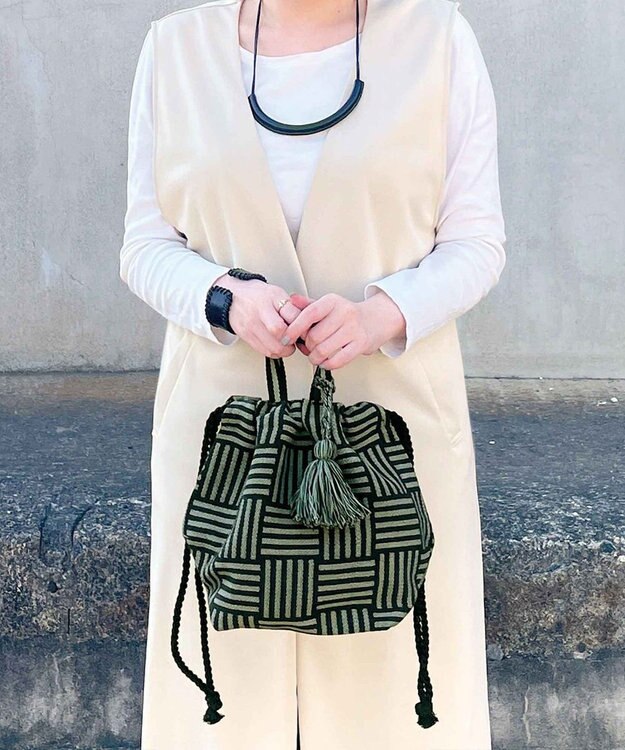 ROOTOTE 1241【巾着タイプ】LT.デリ.エスニックパターン-A 01：プレイド