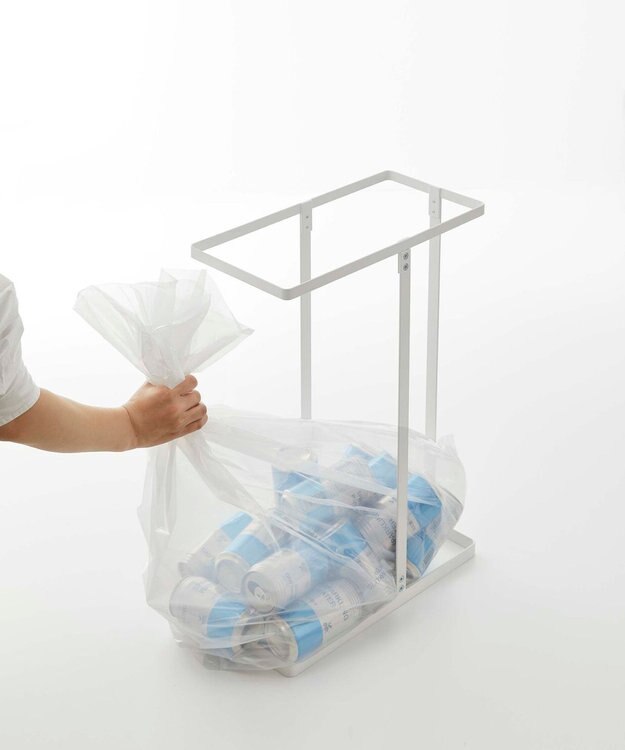 tower スリム蓋付き分別ゴミ袋ホルダー タワー 45L 2個組 ホワイト ホワイト