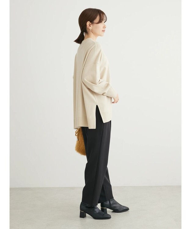 Green Parks もちやわ　モックネックプルオーバー Light Beige