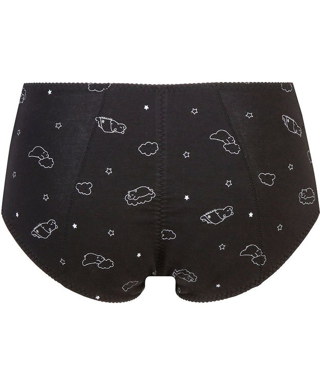 Wing ジュニア サニタリーショーツ Wing Teen ナイト用 綿混素材(身生地部) ナプキンがズレにくい仕様 はきこみ丈ふつう RJ6325 ウイング／ワコール ブラック