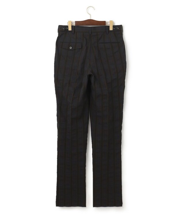 J.PRESS MEN J.PRESSアーカイヴパターン ダークチェックサッカー スラックス ダークブラウン系4