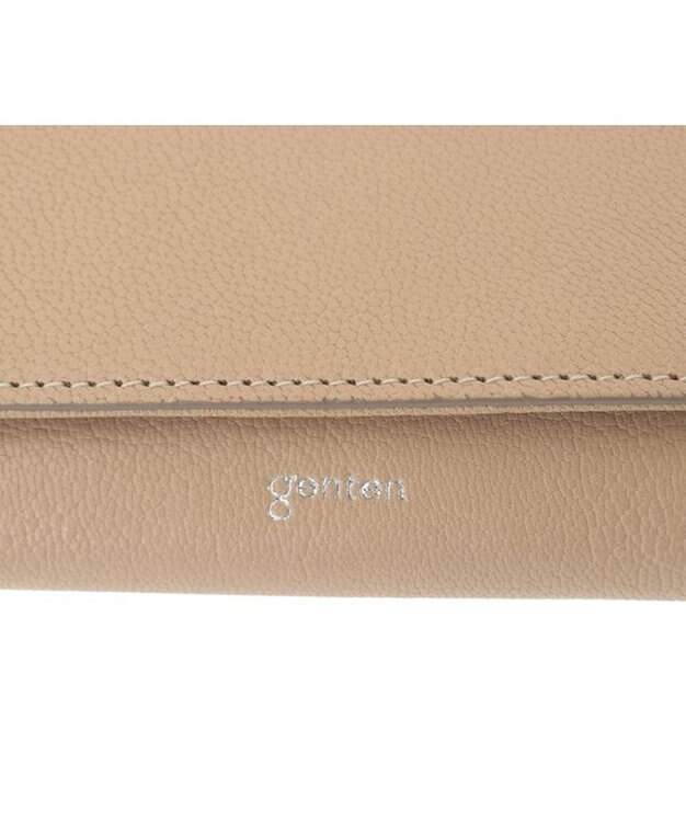 genten 【新色】フレスコ 二つ折り財布 サンドベージュ