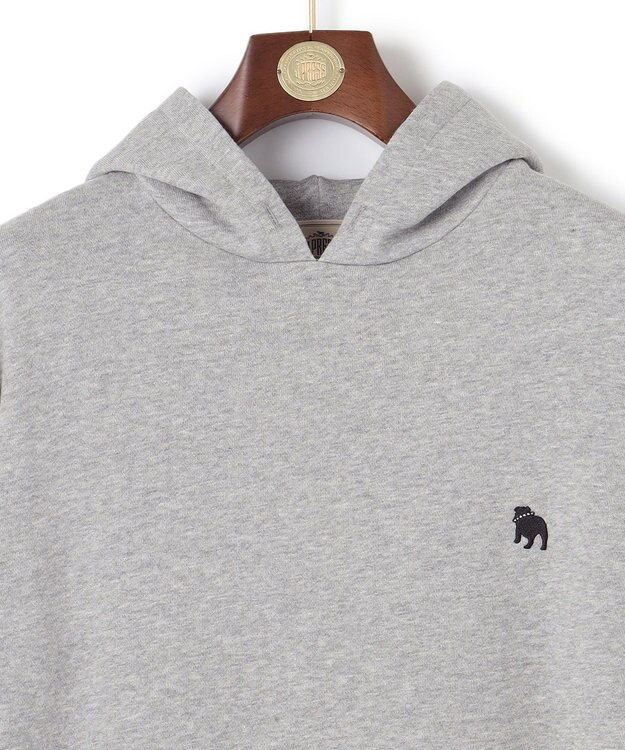 J.PRESS MEN 【UNISEX】ワンポイントバックブルドック パーカー グレー系