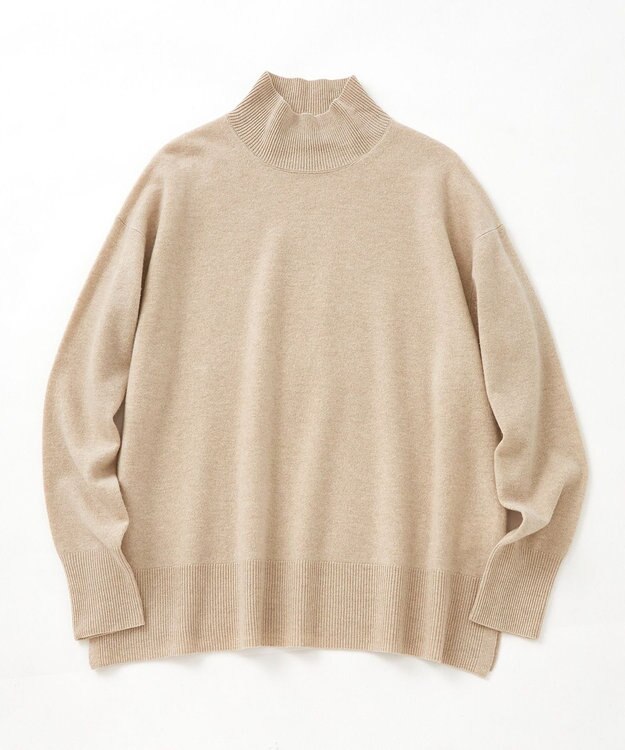 23区 CARIAGGIウールカシミヤ ハイネック ニット ベージュ系