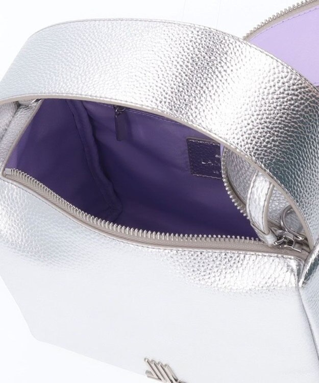 LANVIN en Bleu キューブ ダブルファスナー2wayバッグ シルバー