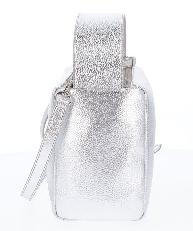 LANVIN en Bleu キューブ ダブルファスナー2wayバッグ シルバー